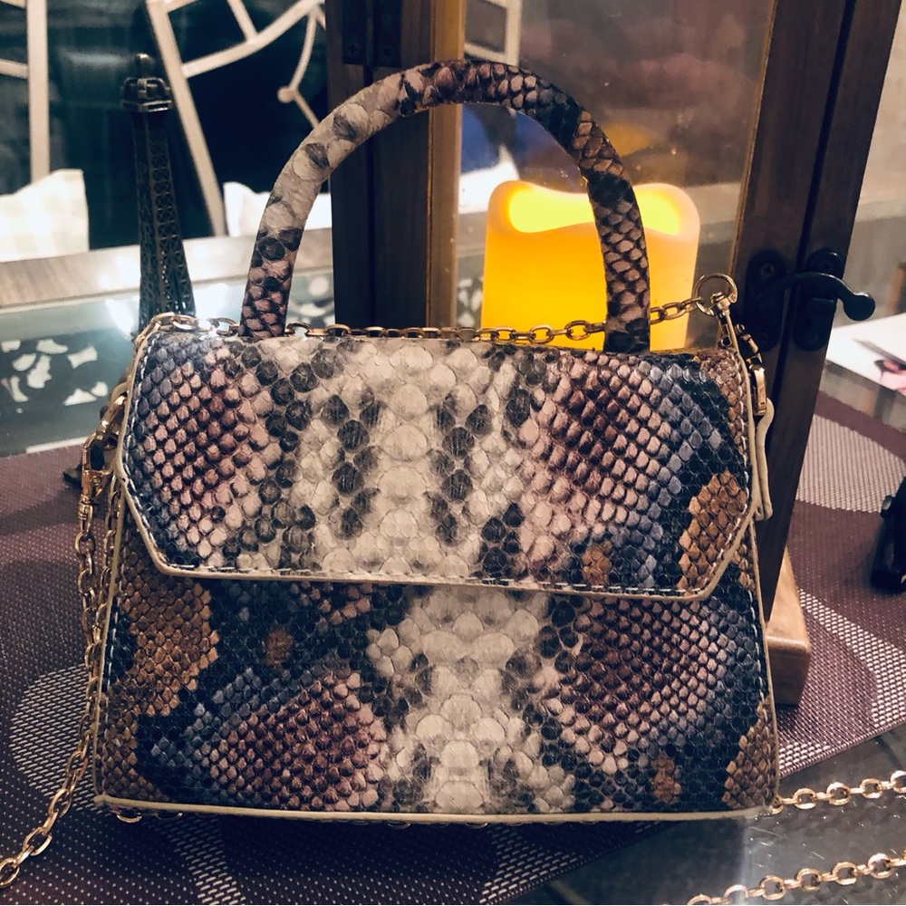 Faux Snakeskin purse
